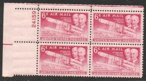 U.S. # C45 Plate Block MNH. 