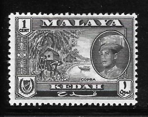 Malaya Kedah 95: 1c Sultan Abdul Halim Muazzam Shah, Copra Production, MH, F-VF