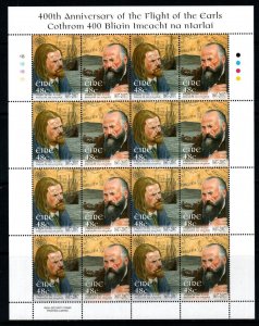 IRELAND SG1831a 2007 ANNIV OF THE FLIGHT OF THE EARLS SHEETLET MNH