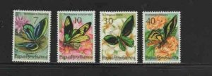 PAPUA NEW GUINEA #415-418 1975 BUTTERFLIES MINT VF LH O.G