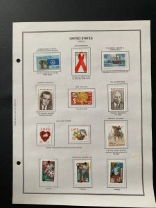 US 1993-94  12 stamps  new with album page