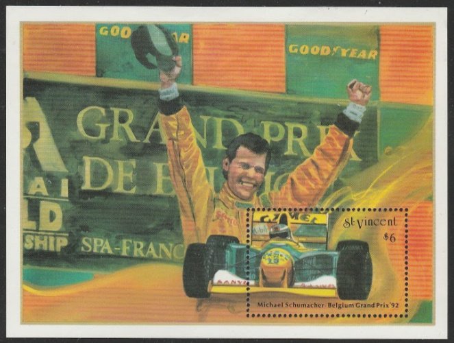 St. Vincent #1762 MNH Grand Prix Souvenir Sheet cv $5.50