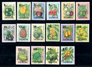 [64746] Samoa 1983 Fruits Fruchte  16 Values MLH