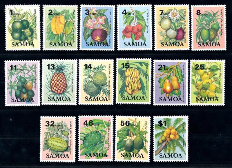 [64746] Samoa 1983 Fruits Fruchte  16 Values MLH