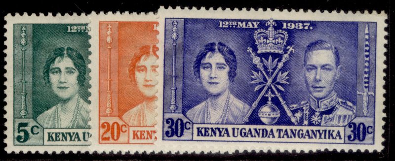 KENYA UGANDA TANGANYIKA GVI SG129-130, CORONATION set, M MINT.