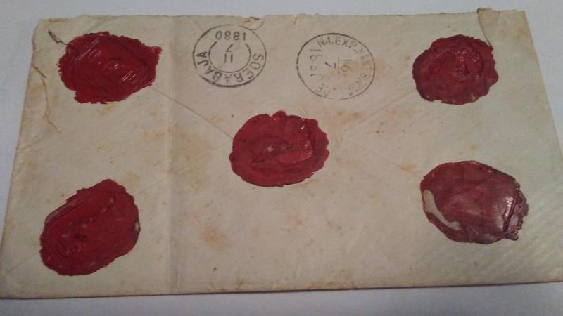 NETHERLANDS INDIES REGISTERED COVER 1880 $125