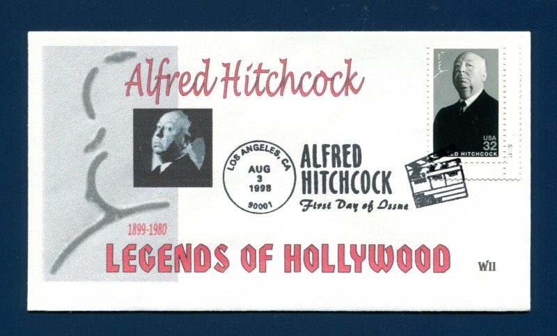 Sc. 3226 Alfred Hitchcock - Legends of Hollywood FDC - WII 