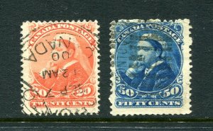 x386 - Canada #46-47 QV 20c-50c Used