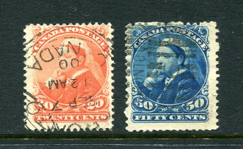 x386 - Canada #46-47 QV 20c-50c Used