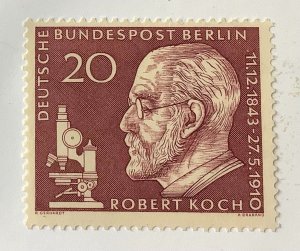 Germany Berlin 1960 Scott 9N173 MNH - 20pf,  Robert Koch, physician