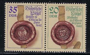 Germany DDR Scott # 2425, 2424, mint nh, se-tenant, WZd603