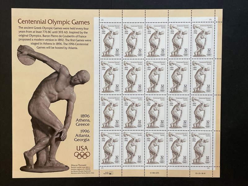 1996 sheet Centennial Olympic Games Sc# 3087 