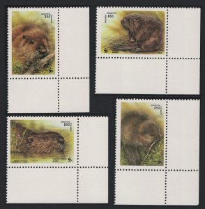 Belarus WWF European Beaver 4v Corners 1995 MNH SC#117-120 SG#119-122 MI#96-99