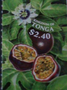 ​TONGA-2001-SC#1054E -BEAUTIFUL LOVELY PASSION FRUIT-DIE CUT- MNH -VERY FINE