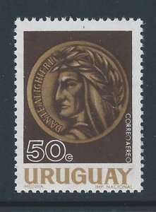 Uruguay #C300 NH Dante Alighieri, Italian Poet