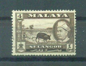 Malaya - Selangor sc# 104 used cat value $.25