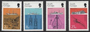 South Georgia #44-7 MNH set, Discovery & biological laboratory, issued 1976