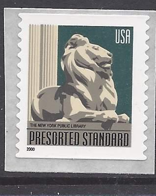 USA 3447 NY Public Library Mint .(10) cent Coil stamp 2000yr