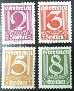 Austria 304, 305, 307, 310 MH short set