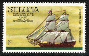 STAMP STATION PERTH - St. Lucia #380 Prince of Orange Ships Issue MNH