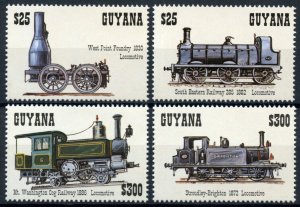 Trains Railways Stamps Guyana 1994 MNH Locomotives South Eastern Rail 4v Set