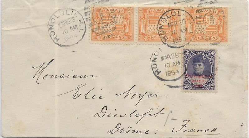 1894 Honolulu, Hawaii to Dieulefit, France (57848)