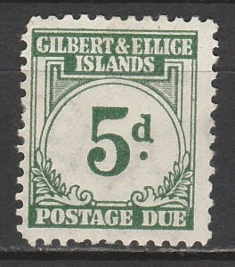 GILBERT & ELLICE ISLANDS 1940 POSTAGE DUE 5D