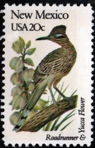 SC#1983 20¢ State Birds & Flowers: New Mexico (1982) MNH