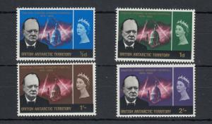 British Antarctic Territory 1966 Churchill Set SG16/19 MNH J5327