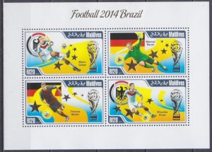 2014 Maldive Islands 5365-68KL 2014 FIFA World Cup Brazil 10,00 €