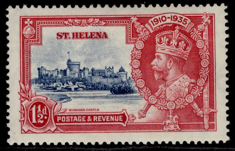 ST. HELENA GV SG124, 1½d deep blue & carmine, M MINT.