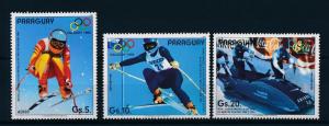 [60906] Paraguay 1987 Olympic games Calgary Skiing Bobsleigh from set MNH