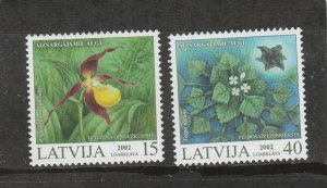 Latvia  Scott#  550-551  MNH  (2002 Endangered Plants)