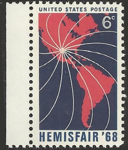 # 1340 MINT NEVER HINGED HEMIS-FAIR 1968