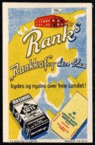 Vintage Denmark Poster Stamp Ranks Luxury Corn Coffee Offered And Enjoyed