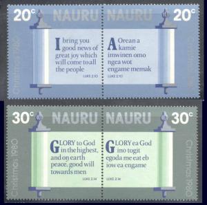 Nauru ~ #217-220 ~ Christmas 1980 ~ MNH Set