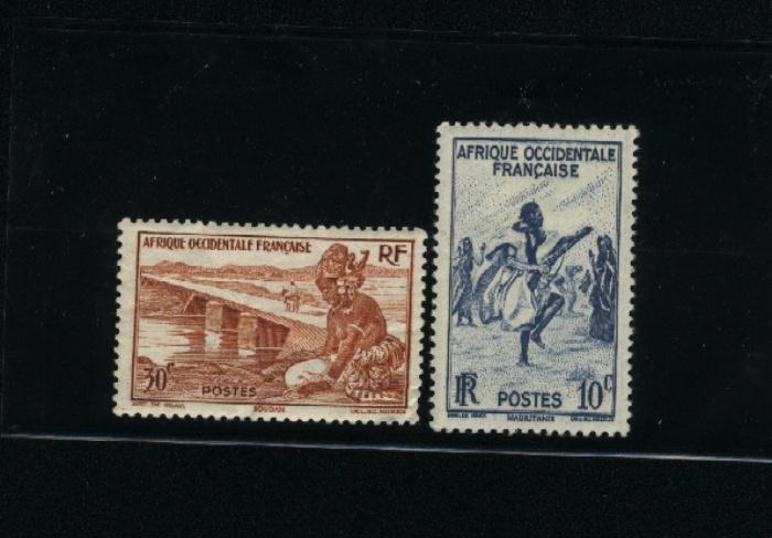 French West Africa  2 different  Mint  PD