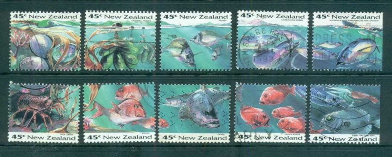 New Zealand 1993 Views, Marine life ex booklet FU lot71935