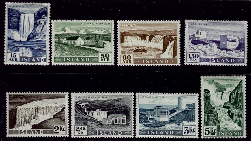 Iceland SC#289-296 Mint F-VF SCV$63.00....Bid a Bargain!