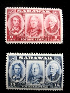 SARAWAK - SCOTT# 155,156 - MH - CAT VAL $9.75