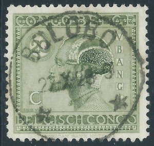 Belgian Congo, Sc #91, 20c Used (BOLOBO CDS)