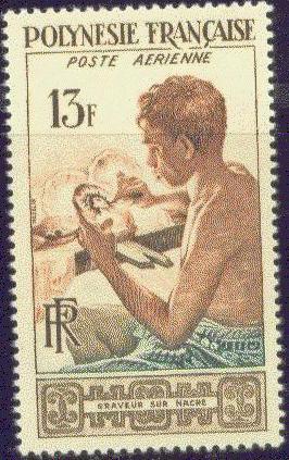 FR.POLYNESIA C 24 MNH 1958 Painting CV $11.50