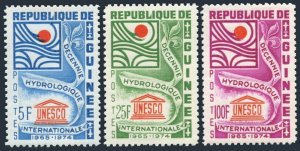 Guinea 433-435,MNH.Michel 393-395. Hydrological Decade,UNESCO.1966. 