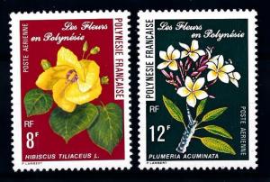 [62010] French Polynesia 1977 Flora Flowers Blumen Airmail stamps MNH