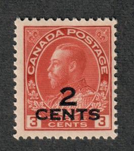 Canada Sc#140, M/NH/F-VF, Cv. $47.50