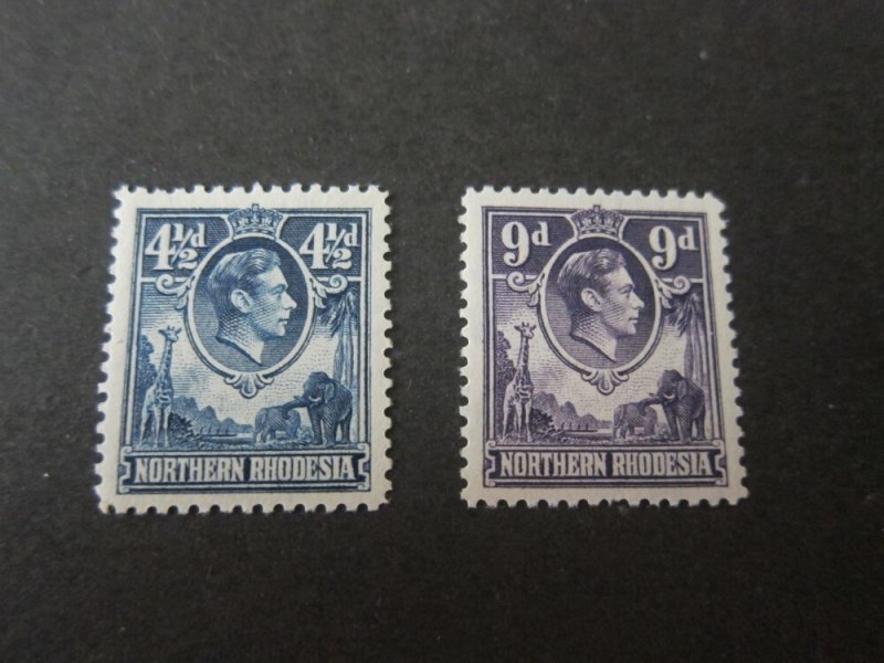 Northern Rhodesia 1952 Sc 37,39 MNH