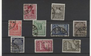 Thematic stamps DODECANESE 1932 King of Italy Visit  17B/25 set of 9 used