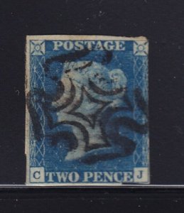 GB Scott # 2 F-VF used neat cancel ( SG # 5 ) nice color cv $ 700 ! see pic !