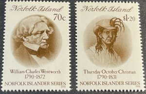 NORFOLK ISLAND # 495-496-MINT NEVER/HINGED--COMPLETE SET--1990