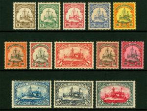 German Colonies - SOUTH WEST AFRICA 1900 Kaiser's YACHT set  Scott 13-25 mint MH